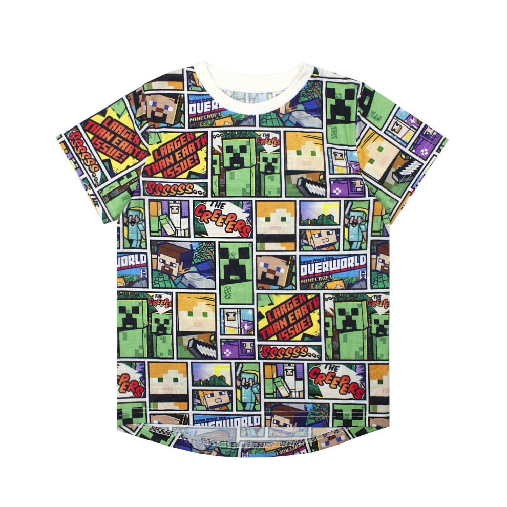 (7-8 Years) Minecraft Overworld Boy's T-shirt