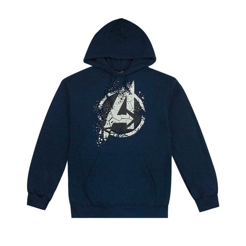 (2XL) Marvel Avengers End Game Eroded A Logo Mens Hoodie