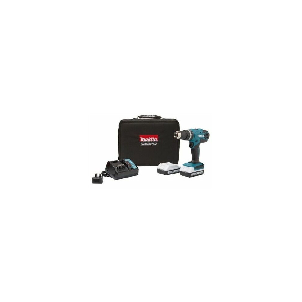 Makita Cordless Combi Drill G-Series HP457DWEX2 18V 1.5Ah Li-ion 2 batteries