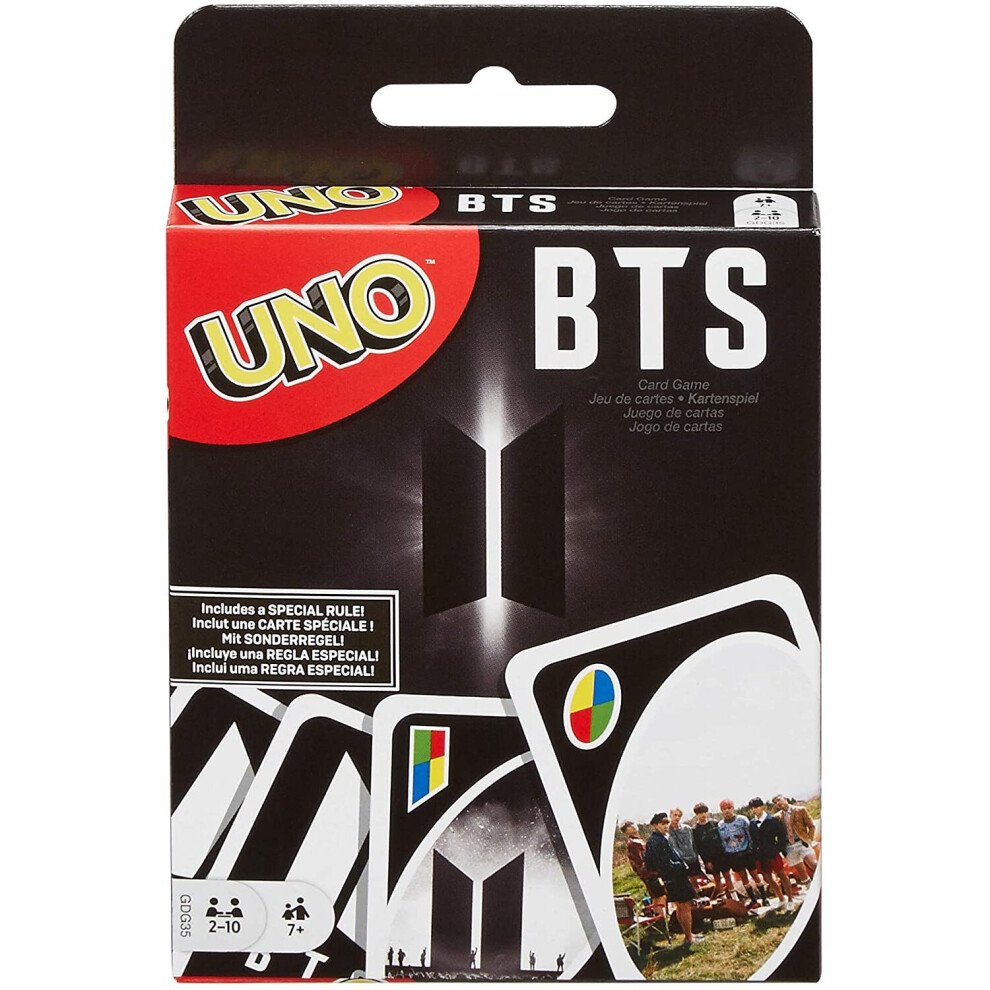 UNO GDG35 BTS Card Game for 7-Year-Olds and Up with 112 Cards