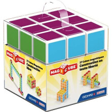 Geomag 128 MAGICUBE Freebuilding-27, Multicolor, 27 Cubes