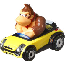 Hot Wheels Mario Kart Figurer och Karts som 1:64 Die-Cast Bilar, Donkey Kong