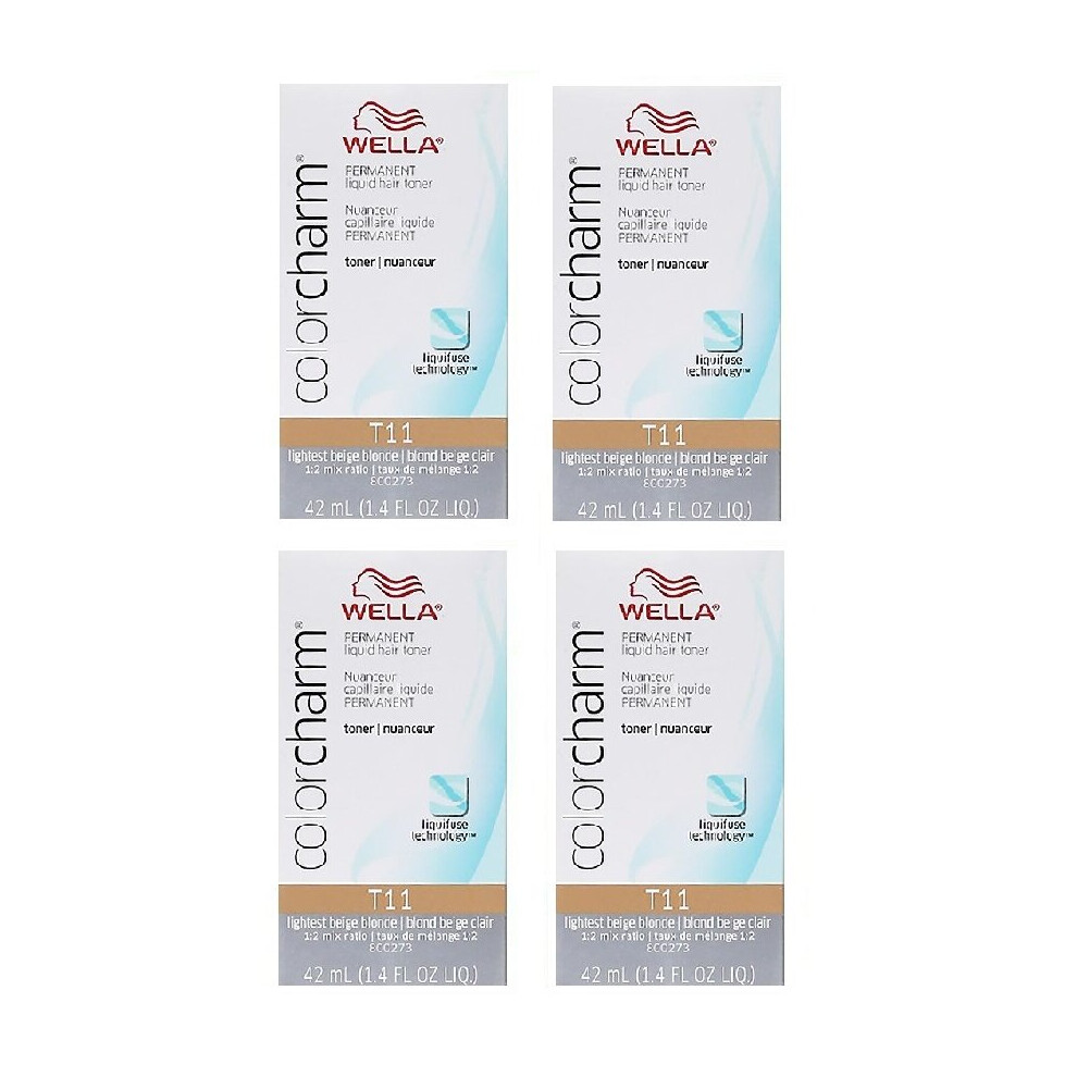 (4pk Lightest Beige Blonde) Wella Blonde Colour Charm | Permanent Liquid Hair Toners
