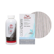 (Pale Ash Blonde With Cream Developer -106ml) Wella Blonde Colour Charm | Permanent Liquid Hair Toners