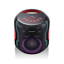 Sharp PS-919 130W Portable Bluetooth Speaker with LED Backlight - Black