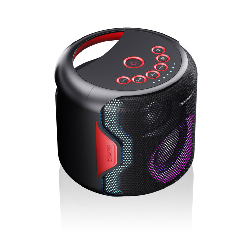 Sharp Sharp PS-919 130W Portable Bluetooth Speaker with LED Backlight - Black 1
