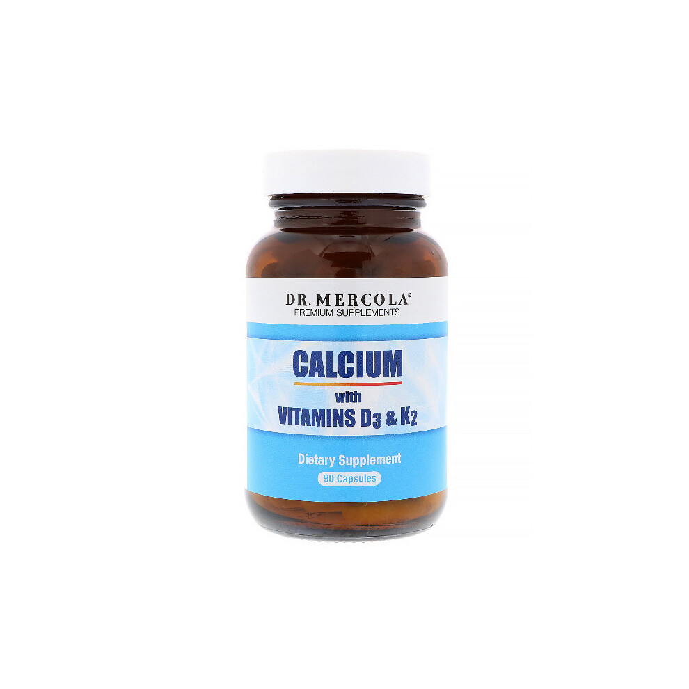 Dr. Mercola , Calcium With Vitamins D3 & K2, 90 Capsules