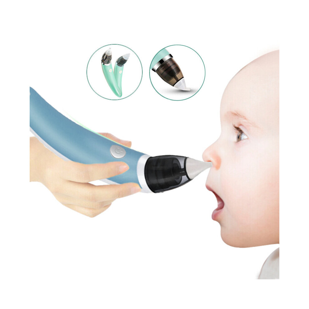 (Blue) Kid Baby Nasal Aspirator Electric Nose Cleaner