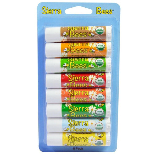 Sierra Bees, Organic Lip Balms Combo Pack, 8 Pack, 4.25g Each