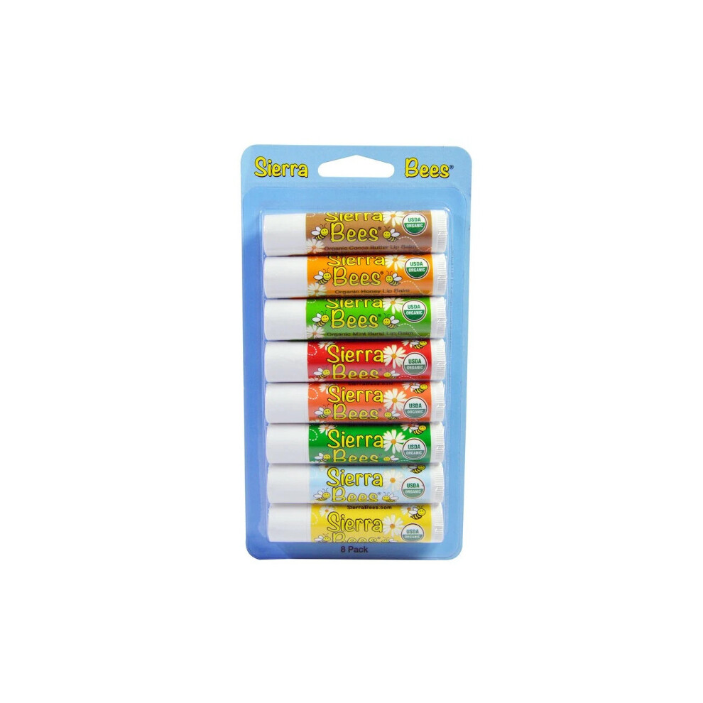 Sierra Bees, Organic Lip Balms Combo Pack, 8 Pack, 4.25g Each