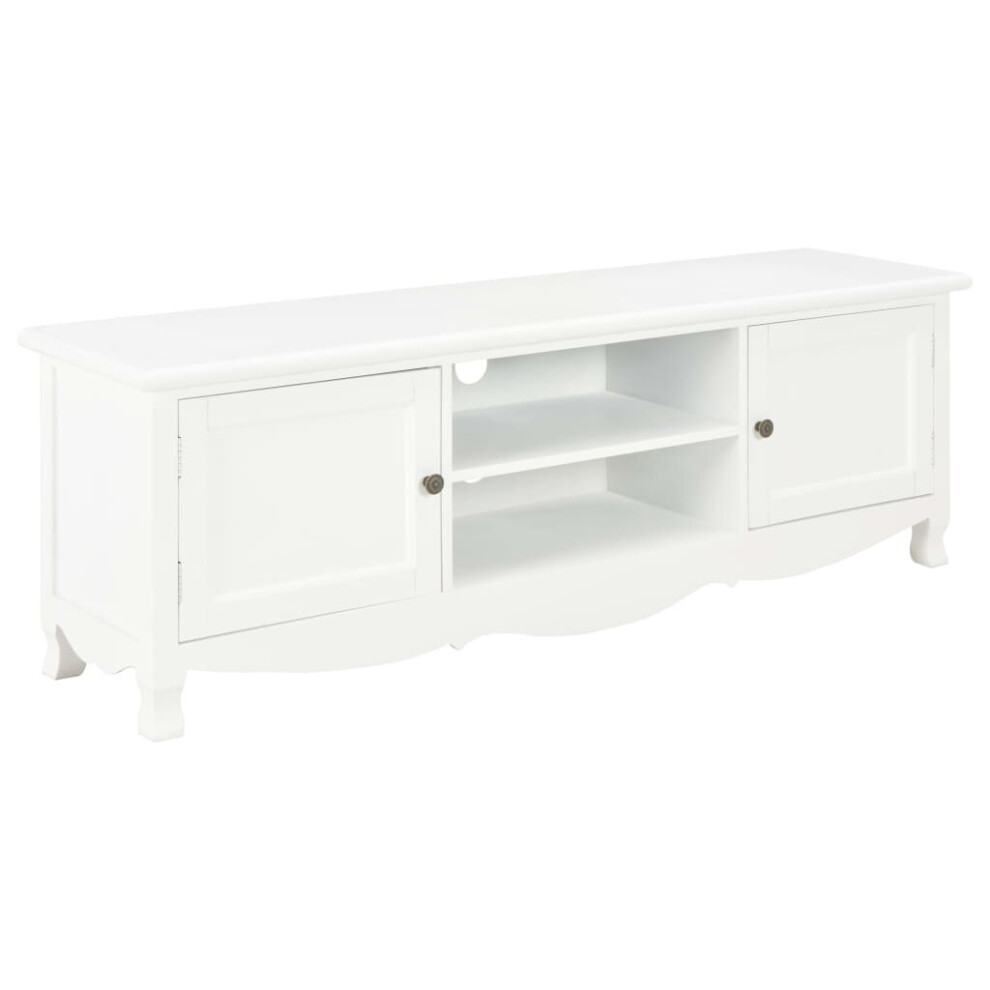 vidaXL TV Cabinet White 120x30x40cm Wood HiFi Entertainment Centre Stand Unit