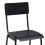 VidaXL vidaXL 2x Bar Chairs Black Solid Plywood Steel Stackable Kitchen Dining Seat 6