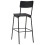 VidaXL vidaXL 2x Bar Chairs Black Solid Plywood Steel Stackable Kitchen Dining Seat 5