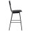 VidaXL vidaXL 2x Bar Chairs Black Solid Plywood Steel Stackable Kitchen Dining Seat 4