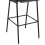 VidaXL vidaXL 2x Bar Chairs Black Solid Plywood Steel Stackable Kitchen Dining Seat 7