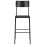 VidaXL vidaXL 2x Bar Chairs Black Solid Plywood Steel Stackable Kitchen Dining Seat 2