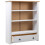 VidaXL vidaXL Solid Pine Wood White Bookcase Panama Range Bookshelf Display Highboard 2