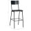 VidaXL vidaXL 2x Bar Chairs Black Solid Plywood Steel Stackable Kitchen Dining Seat 8