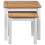 VidaXL vidaXL 2x Solid Pine Wood Nesting Tables White Couch Side Coffee Table Home 4