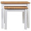 VidaXL vidaXL 2x Solid Pine Wood Nesting Tables White Couch Side Coffee Table Home 2