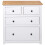 VidaXL vidaXL Solid Wood Pine Sideboard White Panama Range Drawer Cabinet Nightstand 3