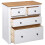 VidaXL vidaXL Solid Wood Pine Sideboard White Panama Range Drawer Cabinet Nightstand 2