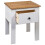 VidaXL vidaXL Solid Wood Pine Bedside Cabinet Panama Range White Bedroom Cabinet 3