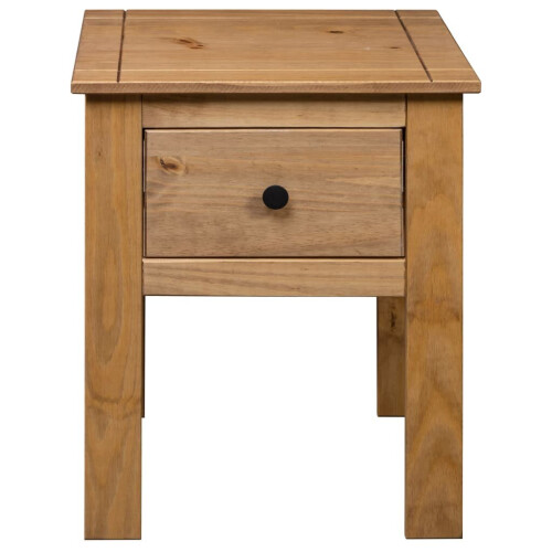 VidaXL vidaXL Solid Wood Pine Bedside Cabinet Panama Range Natural Bedroom Cabinet 2