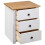 VidaXL vidaXL Solid Wood Pine Bedside Cabinet White 3 Drawers Night Stand Sideboard 4