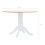 VidaXL vidaXL Solid Rubber Wood Dining Table White Brown 106 cm Round Kitchen Table 5