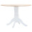 VidaXL vidaXL Solid Rubber Wood Dining Table White Brown 106 cm Round Kitchen Table 1