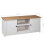 VidaXL vidaXL Solid Pine Wood TV Cabinet White Panama Range Low Side board HiFi Stand 9