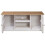 VidaXL vidaXL Solid Pine Wood TV Cabinet White Panama Range Low Side board HiFi Stand 8