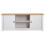 VidaXL vidaXL Solid Pine Wood TV Cabinet White Panama Range Low Side board HiFi Stand 4