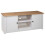 VidaXL vidaXL Solid Pine Wood TV Cabinet White Panama Range Low Side board HiFi Stand 6