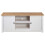 VidaXL vidaXL Solid Pine Wood TV Cabinet White Panama Range Low Side board HiFi Stand 7