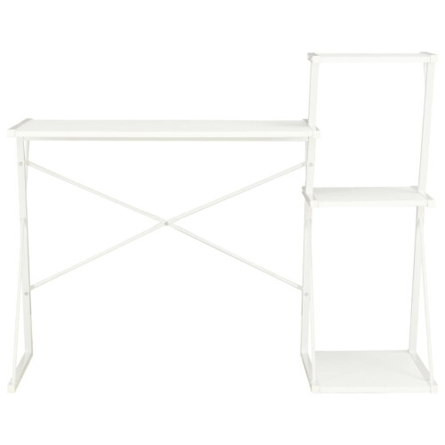 VidaXL vidaXL Schreibtisch mit Regal Weiß 1165093 cm 1