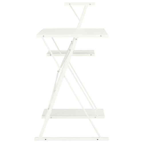 VidaXL vidaXL Schreibtisch mit Regal Weiß 1165093 cm 2