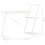VidaXL vidaXL Computer Desk with 3 Tier Bookcase X-Shape Legs White Home Office Desk 7