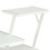 VidaXL vidaXL Computer Desk with 3 Tier Bookcase X-Shape Legs White Home Office Desk 5