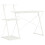 VidaXL vidaXL Computer Desk with 3 Tier Bookcase X-Shape Legs White Home Office Desk 4