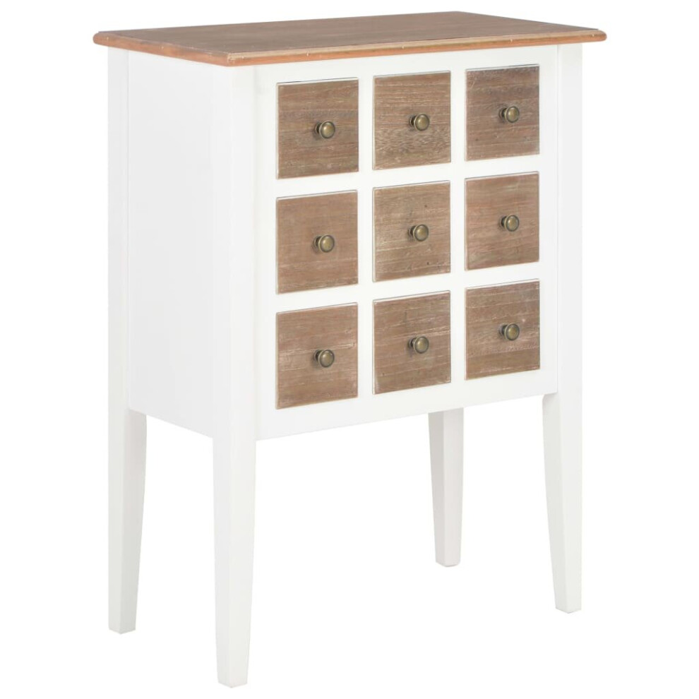 vidaXL Solid Wood Sideboard White 54cm Landhouse Style Cabinets Organiser