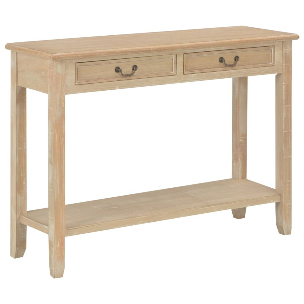 vidaXL Console Table 110x35x80cm Wood Side Cabinet Stand Hall End 2 Drawers