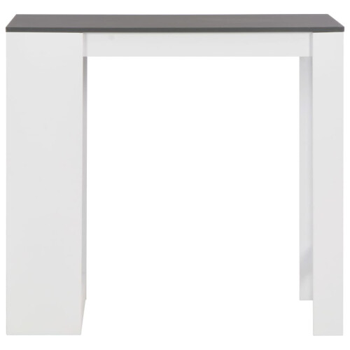 VidaXL vidaXL Bar Table with Shelf White Coffee Dining Tall Breakfast Side End Stand 2