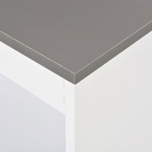 VidaXL vidaXL Bar Table with Shelf White Coffee Dining Tall Breakfast Side End Stand 1
