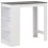 VidaXL vidaXL Bar Table with Shelf White Coffee Dining Tall Breakfast Side End Stand 1
