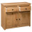 VidaXL vidaXL Solid Wood Pine Sideboard 2 Drawers 2 Doors Storage Chest Side Cabinet 7