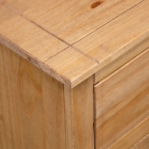 VidaXL vidaXL Solid Wood Pine Sideboard 2 Drawers 2 Doors Storage Chest Side Cabinet 1