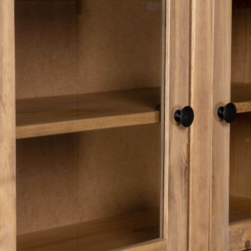 VidaXL vidaXL Solid Wood Pine Panama Range Highboard Solid Wooden Furniture Cabinet 1