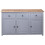 VidaXL vidaXL Solid Wood Pine Sideboard Grey 3 Drawers 3 Doors Storage Chest Cabinet 4